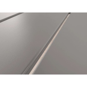 CHEFGASTRO Alu-Esstisch 72x140x80cm Wetterfest Hellgrau