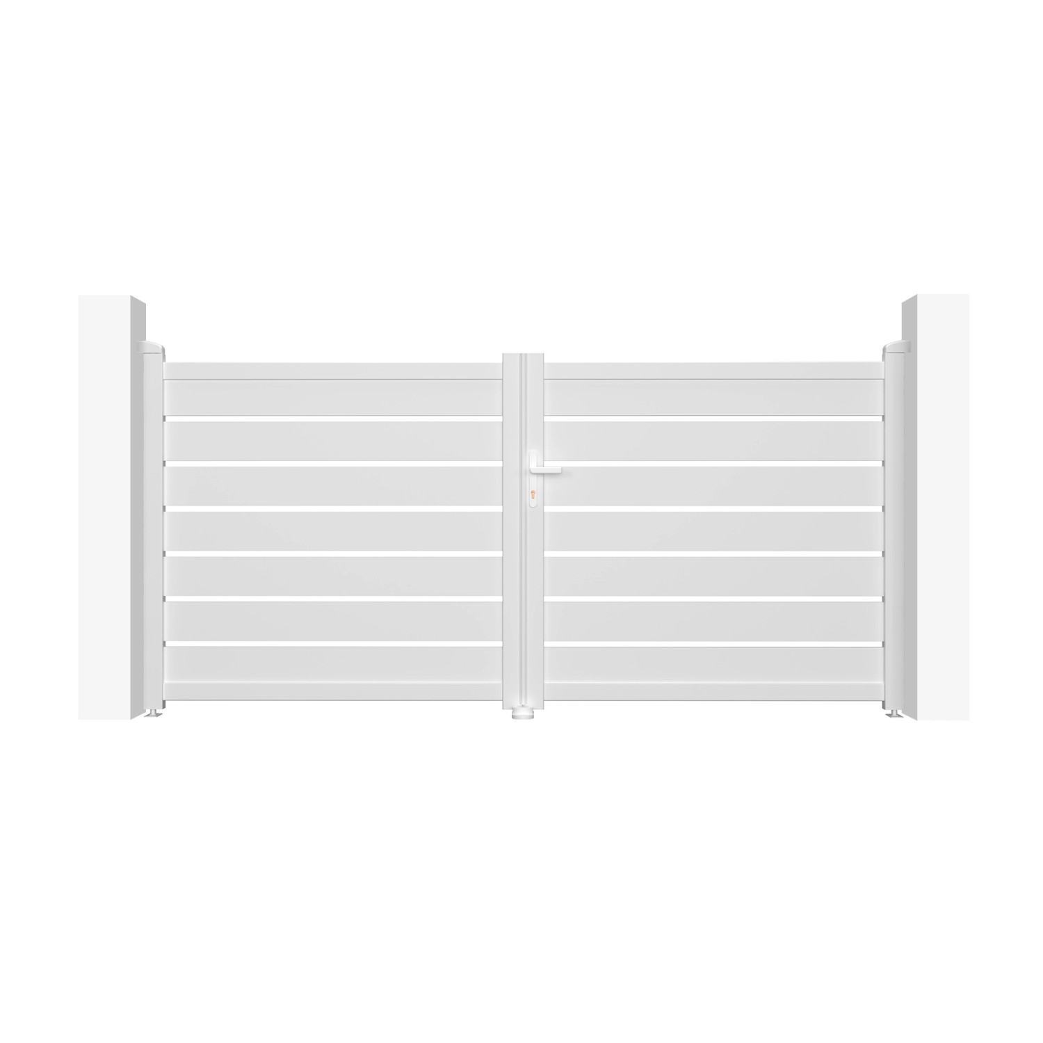 Casanoov Flügeltor 3M Vogel H 140Cm & 2 Pfosten H 166Cm Aluminium Weiß günstig online kaufen