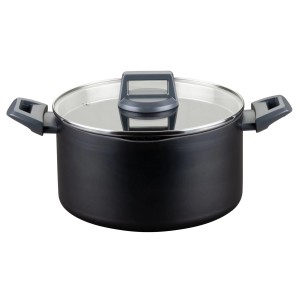 Fackelmann Topf Statement, 24 cm, mit Glasdeckel und Entlüftung.