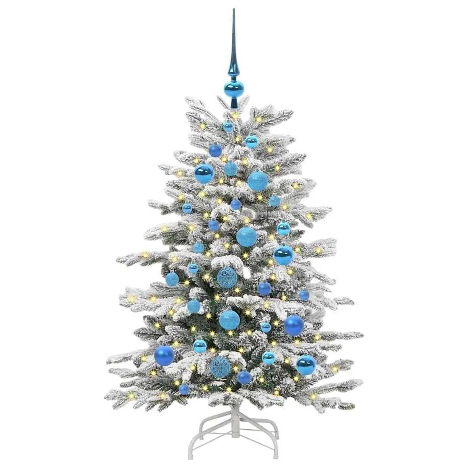 vidaXL Künstlicher Klappbarer Weihnachtsbaum Weiß 120 cm PE und PVC 3395629