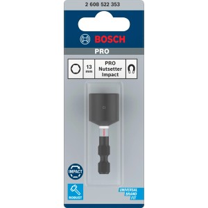 Bosch Impact Control Steckschlüssel 13mm in Verpackung. Robuster Bit für Schlagschrauber, 50mm lang.