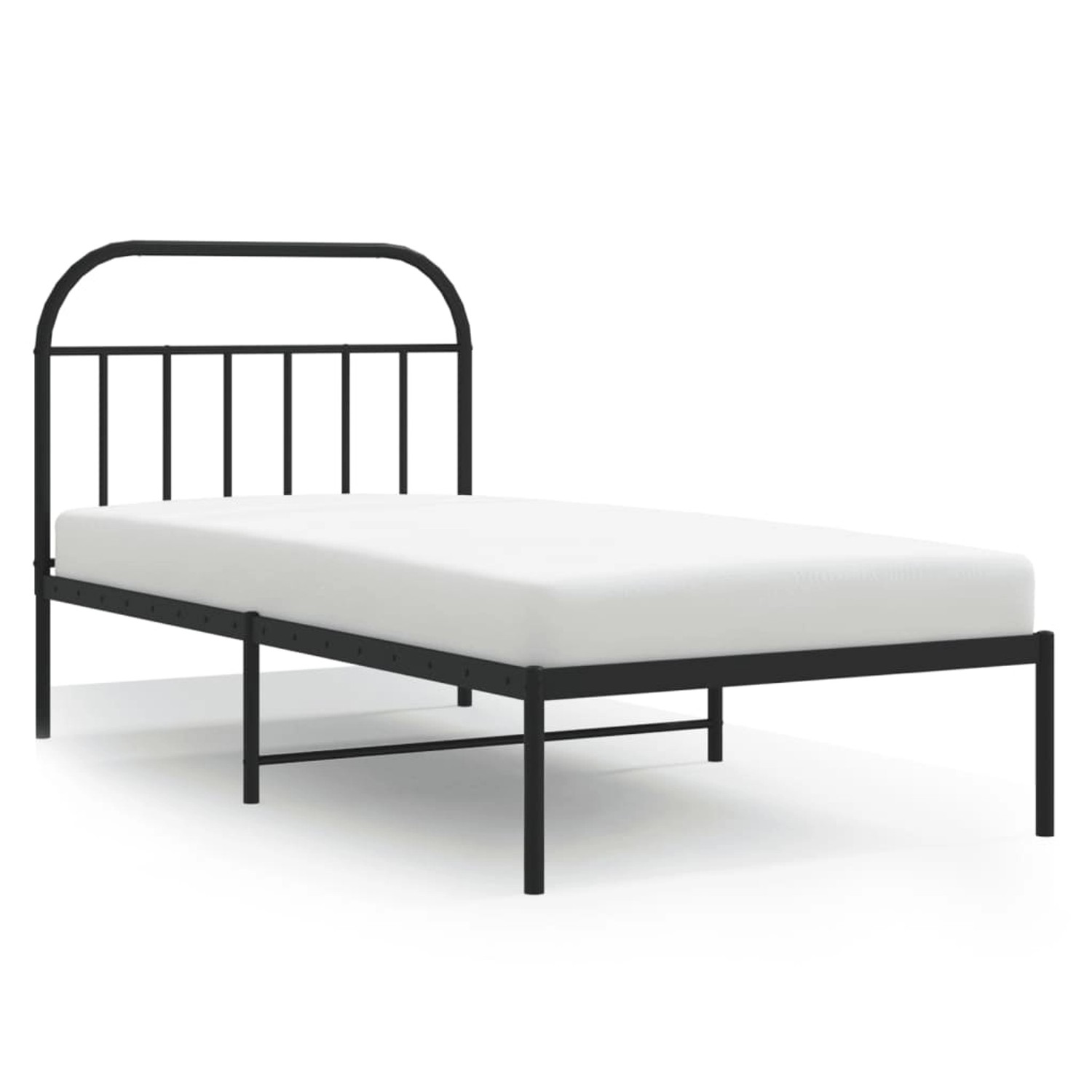 vidaXL Bettgestell mit Kopfteil Metall Schwarz 100x190 cm Modell 111797340 günstig online kaufen