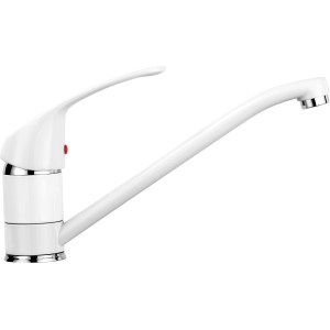 Weiße baliv Küchenarmatur KI-1186, Einhebelmischer mit schwenkbarem Auslauf.