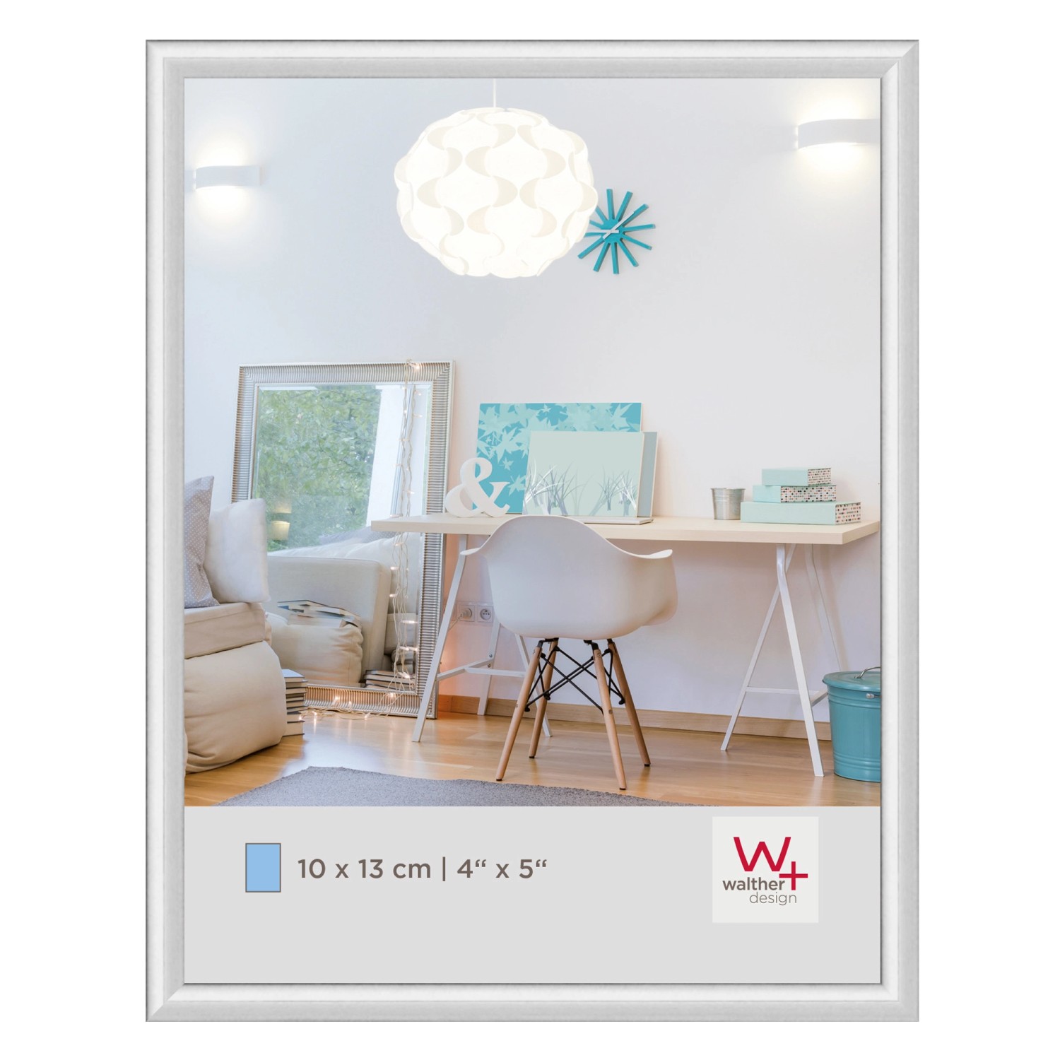 walther design New Lifestyle Kunststoff Bilderrahmen 10x13 cm Silber KV113S günstig online kaufen