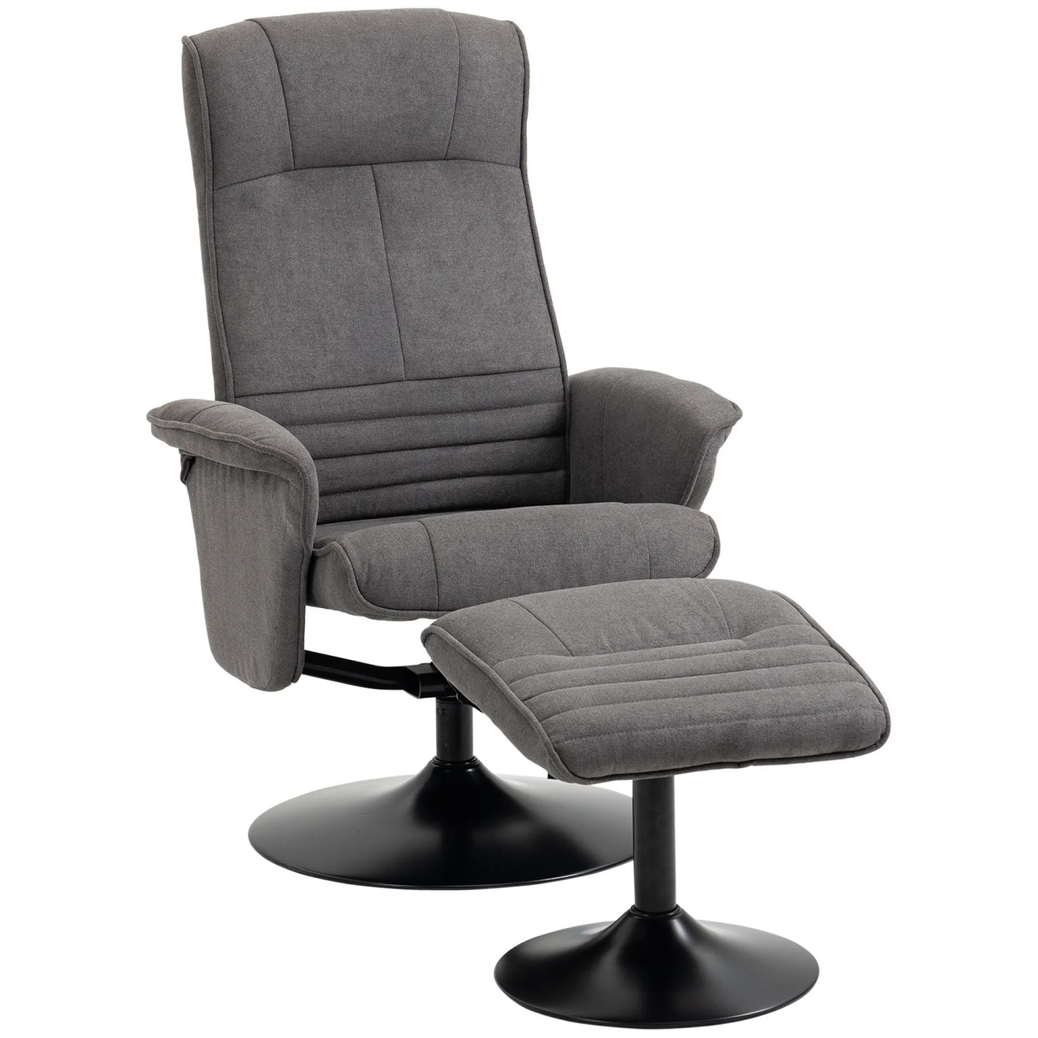 HOMCOM Relaxsessel mit Hocker Drehbar bis 150 kg Belastbar