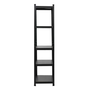 Schwarzes BERLINLODGE Wohnregal Ragnar mit 5 Böden, ideal als Bücherregal oder Büroregal.