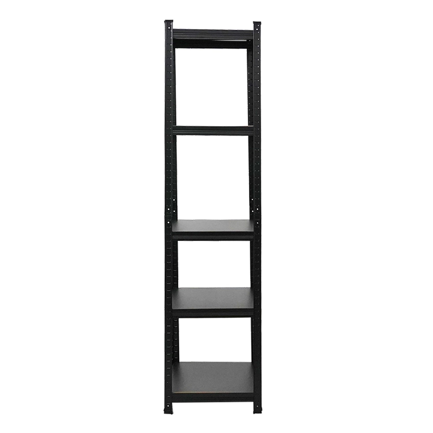 Schwarzes BERLINLODGE Wohnregal Ragnar mit 5 Böden, ideal als Bücherregal oder Büroregal.
