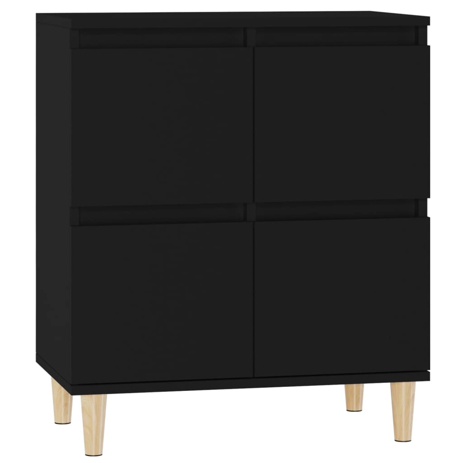 vidaXL Sideboard Schwarz 60x35x70 cm Holzwerkstoff 821157