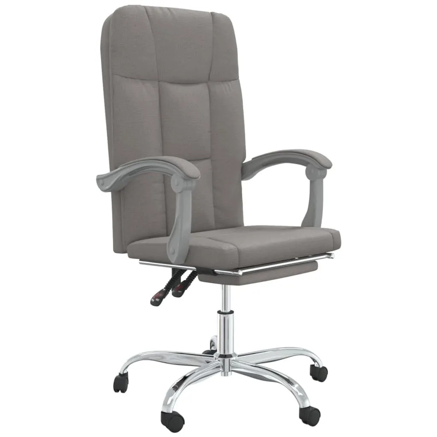 vidaXL Bürostuhl mit Liegefunktion Taupe Stoff 349635