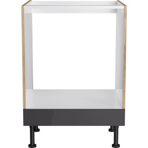 Optifit Herdumbau Linus984, 60 cm, Anthrazit/Wildeiche, für Einbaubackofen und Kochfeld.