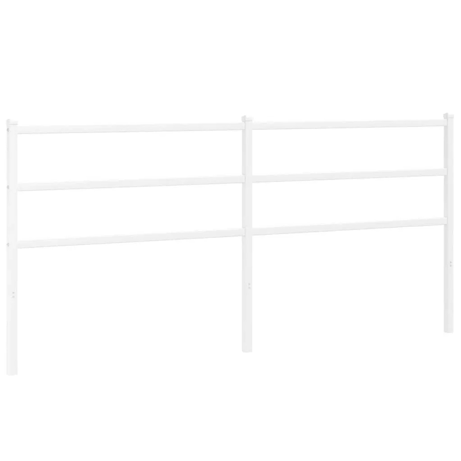 vidaXL Ersatz-Kopfteil Metall Weiß 193 cm 355451