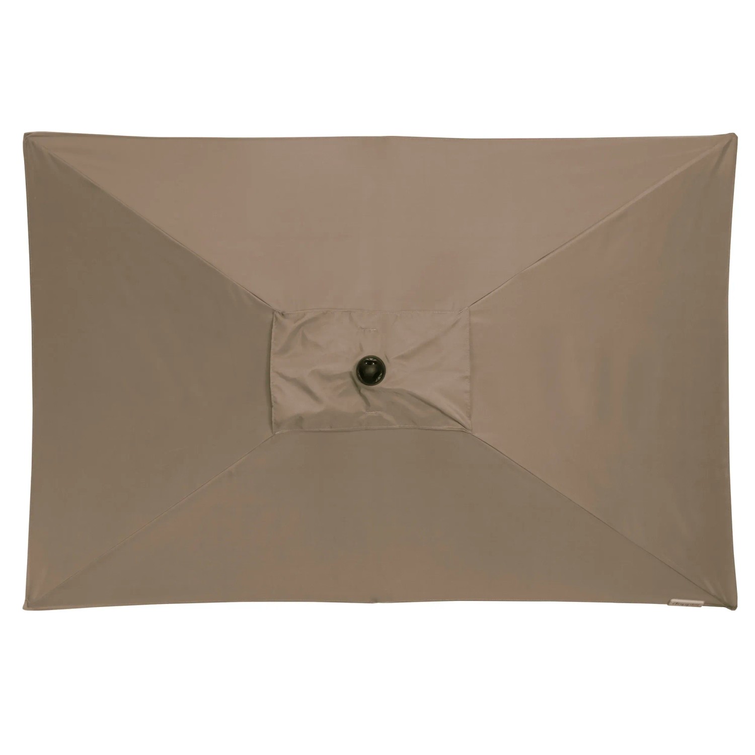 Doppler Marktschirm Active, 210x140 cm, Greige, mit Kurbel. Rechteckiger Sonnenschirm, Detailansicht.