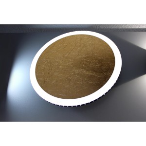 Goldene LED-Deckenleuchte Moon, 40 cm, für Wohn- und Schlafzimmer. Moderne Deckenleuchte.