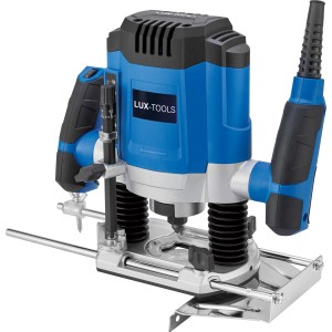 LUX Oberfräse 1200 W E-OF-1200 für präzise Fräsarbeiten in Holz und Aluminium.