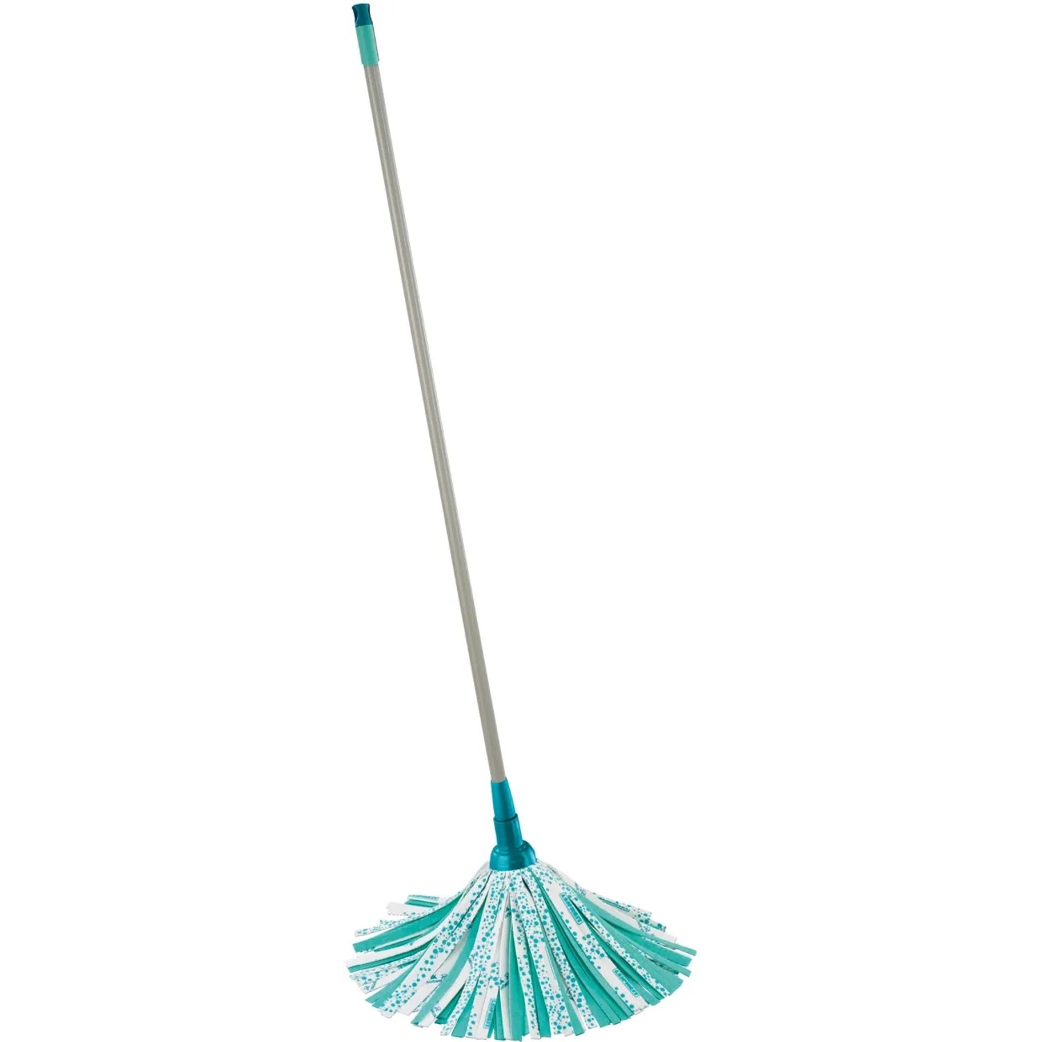 Leifheit Ersatzkopf Classic Mop Viscose Plus für Reinigungsgeräte, mit blau-weißem Mop.