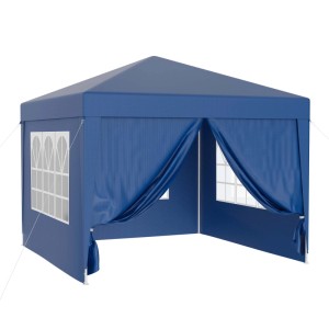 Wiltec Pavillon 3X3M In Blau Mit Uv-Schutz 50+ Gartenpavillon Partyzelt Camping
