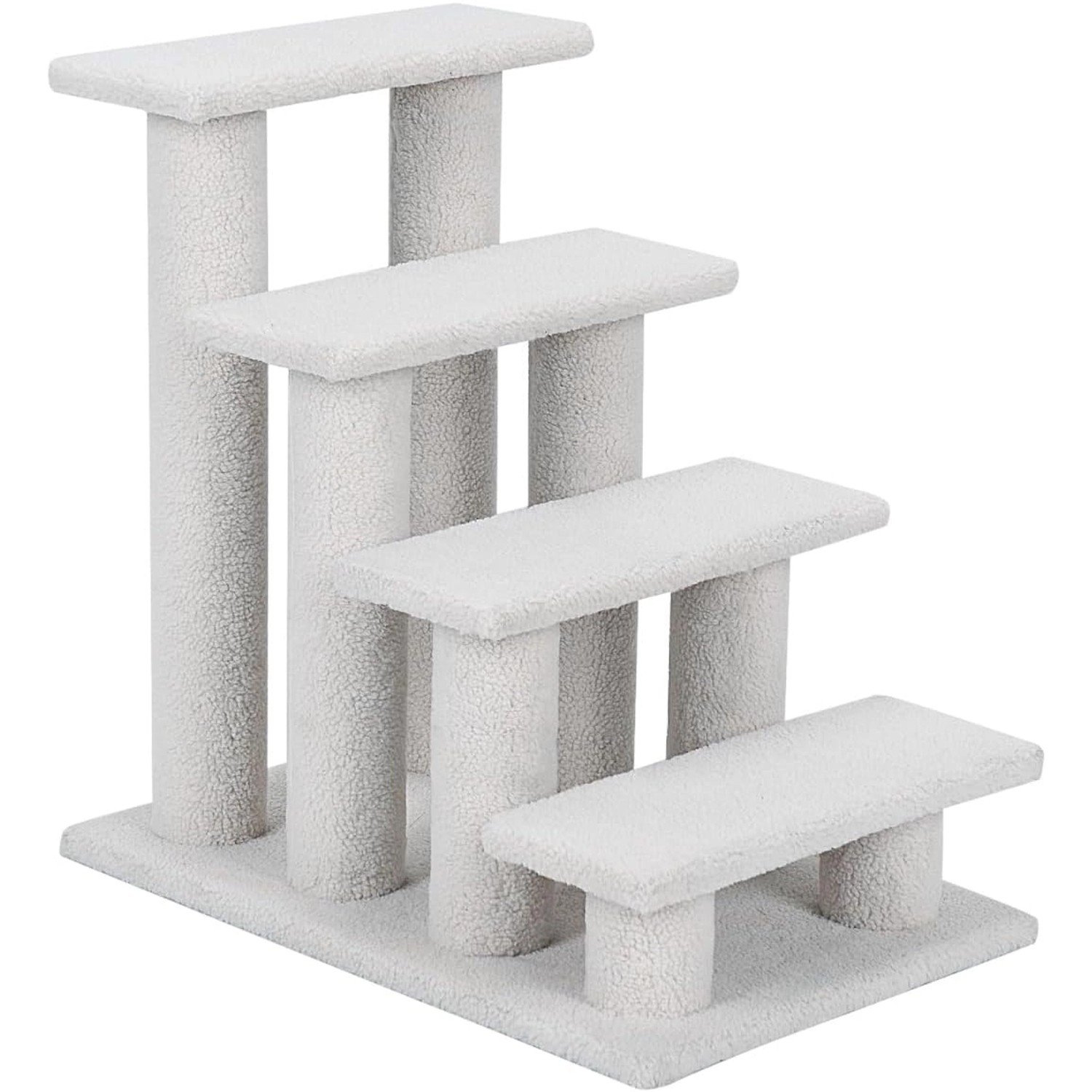 Costway Tiertreppe Katzentreppe 4 Stufen Haustiertreppe Beige günstig online kaufen