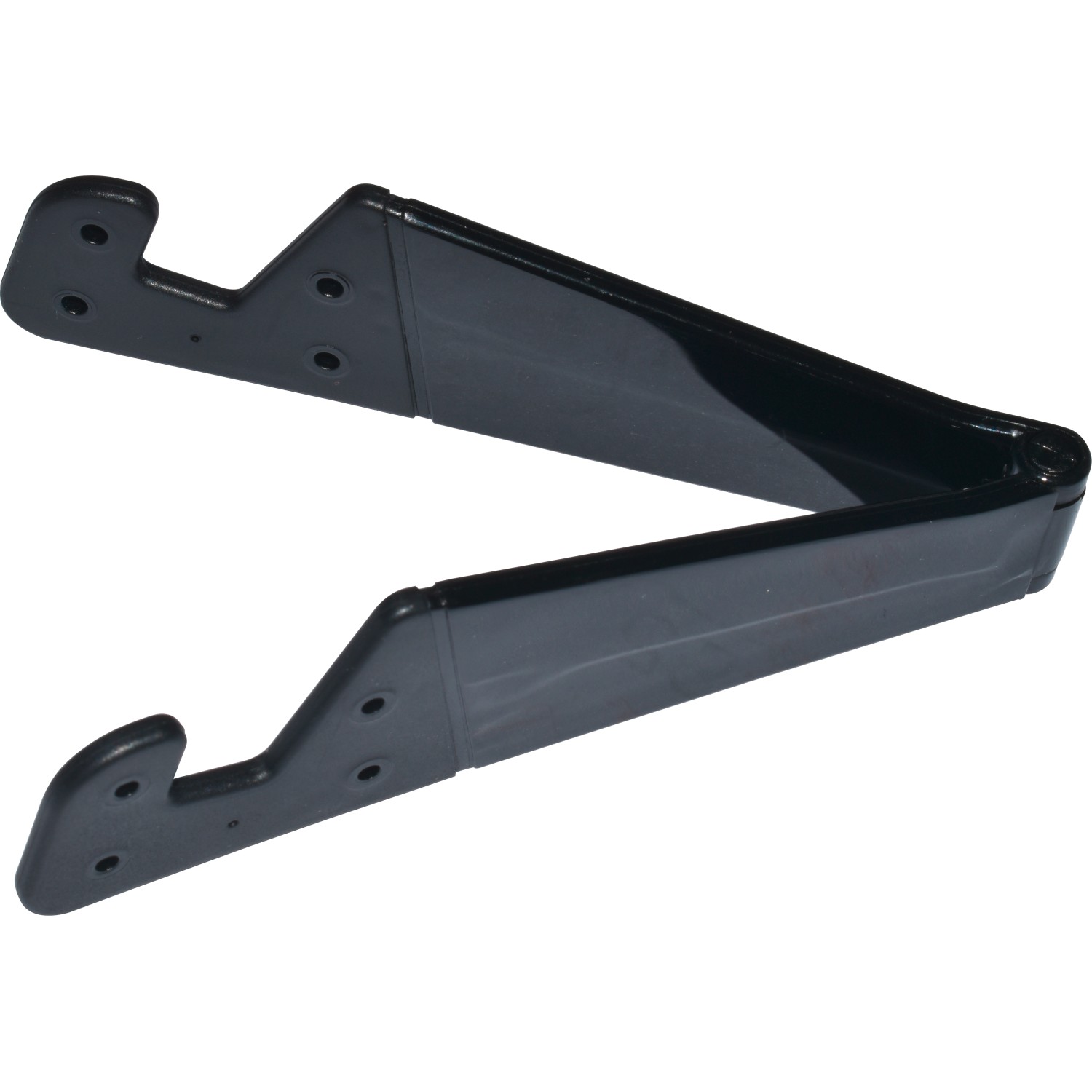 Schwarzer Smartphone Halter, 4-fach sortiert, für Handys, zusammenfaltbar.