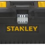 Stanley Werkzeugkoffer Essential 16 Zoll, Kunststoffbox mit Metallschließen, schwarz/gelb.