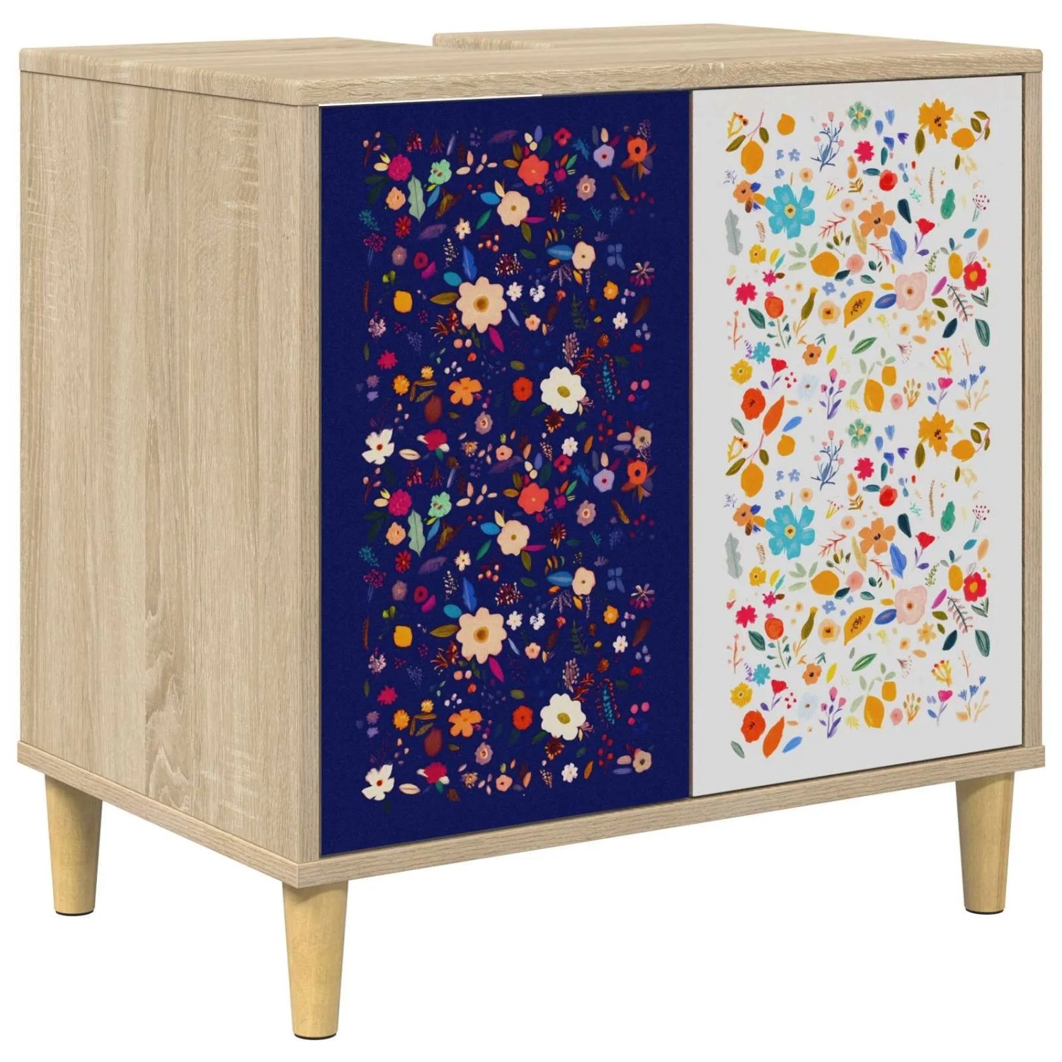 vidaXL Badezimmerschrank MAINZ Sonoma 60 x 40 x 60 cm Holzwerkstoff 8007404