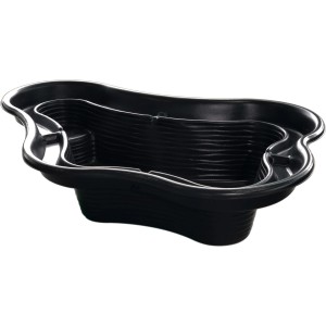 Ubbink Fertigteich Calmus SIII, 350 l, schwarzes PE-Becken mit Pflanzzonen für den Gartenteich.