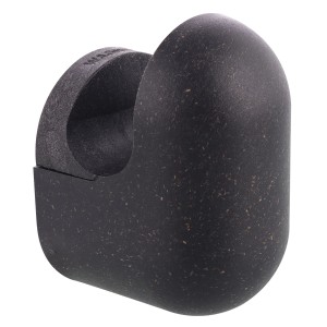 Schwarzer Wagner Wandhaken Hooks4home Pill aus Bio-Kunststoff, 75x45x55 mm.