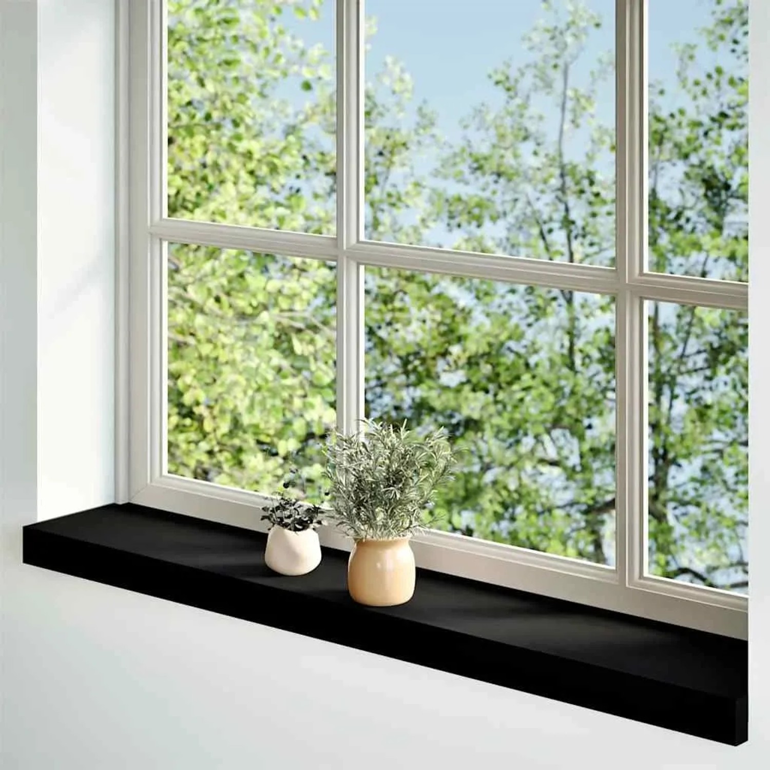 vidaXL Fensterbänke 2 Stk Dunkelbraun 70x15x2 cm Massivholz Eiche 4009165_2
