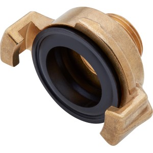 Schnellkupplungs-Gewindestück aus Messing, AG 21 mm (R 1/2), für Anschlüsse im Garten.