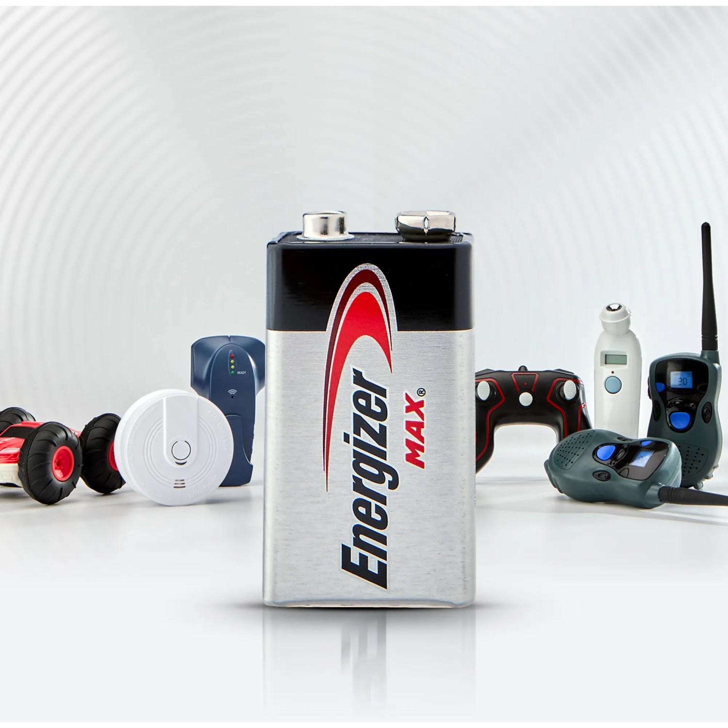 Energizer Max 9V Batterie E-Block (2er-Pack) für Rauchmelder, Spielzeug und andere Geräte.