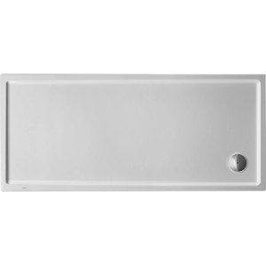 Rechteckige, weiße Duravit Duschwanne Starck Slimline 170x90 cm mit Antislip.
