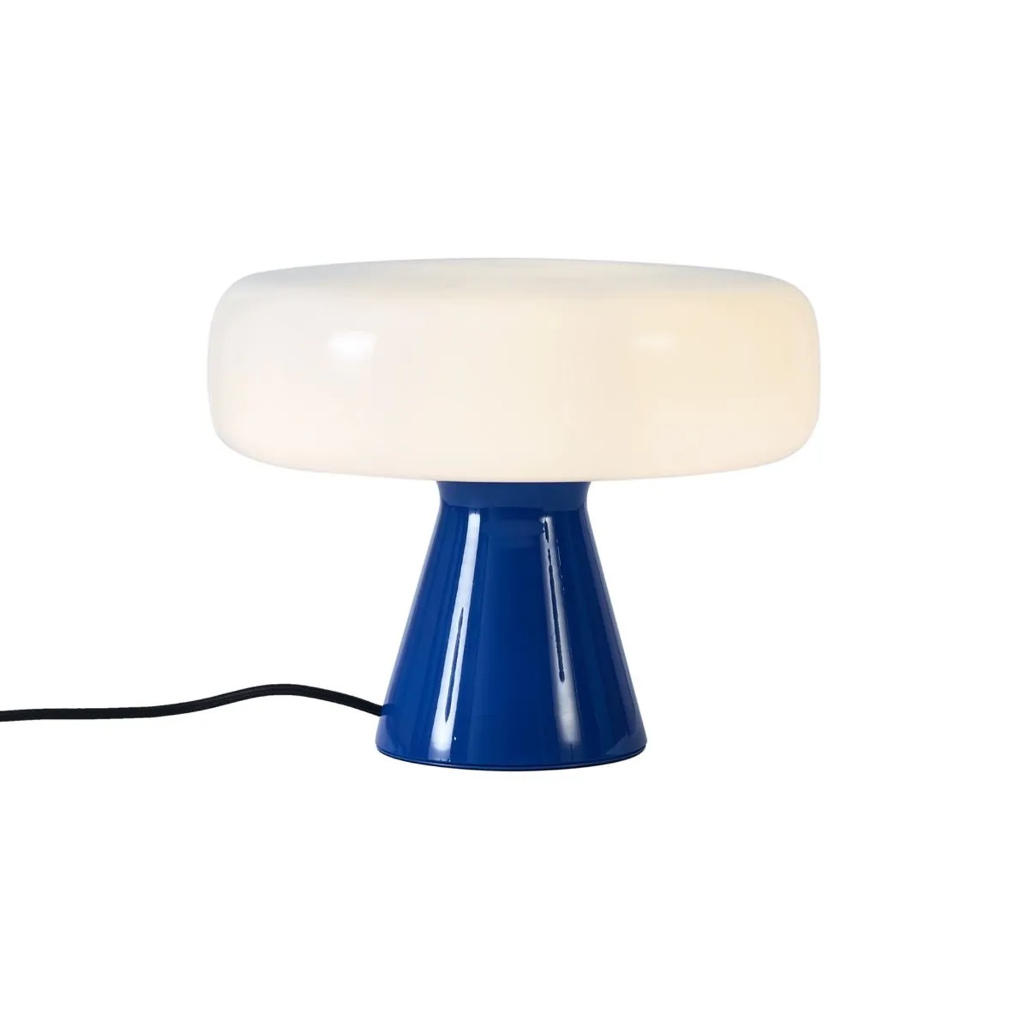 QAZQA Retro Tischleuchte Blau mit Weiß Knob