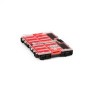 PROREGAL QBRICK Sortimentskasten One L, Werkzeugkoffer mit 12 Fächern, schwarz.