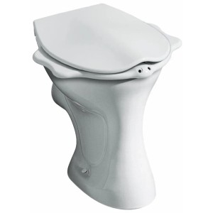 Geberit Bambini Stand-WC, Flachspüler mit Spülrand, Abgang horizontal, Weiß. Ideal für Kinder.