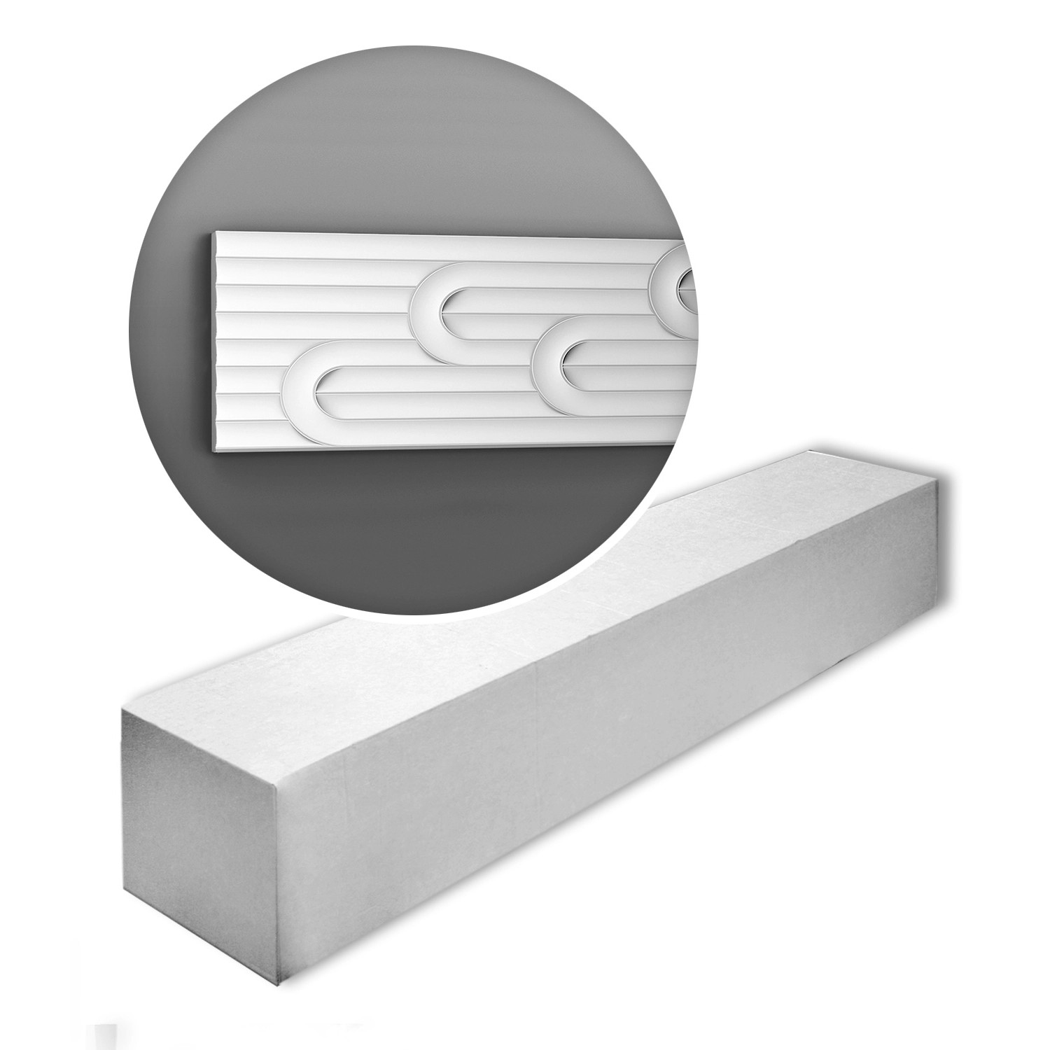 Thumbnail - ORAC DECOR W212-Box MODERN 3D Wandpaneele 1 Karton Set 10 Zierelemente Weiß
