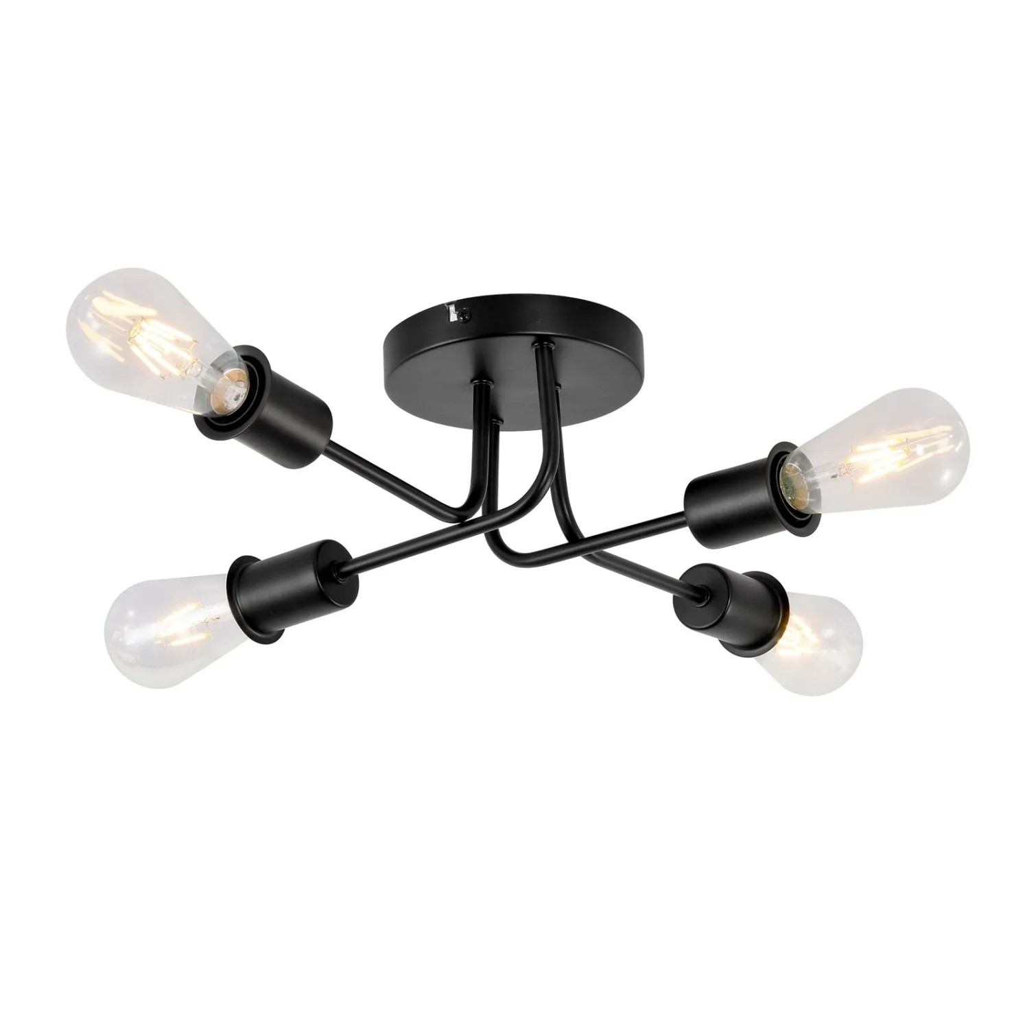 NETTLIFE Deckenleuchte aus Metall L45Schwarz NETTLIFE Deckenleuchte aus Metall L45cm Schwarz