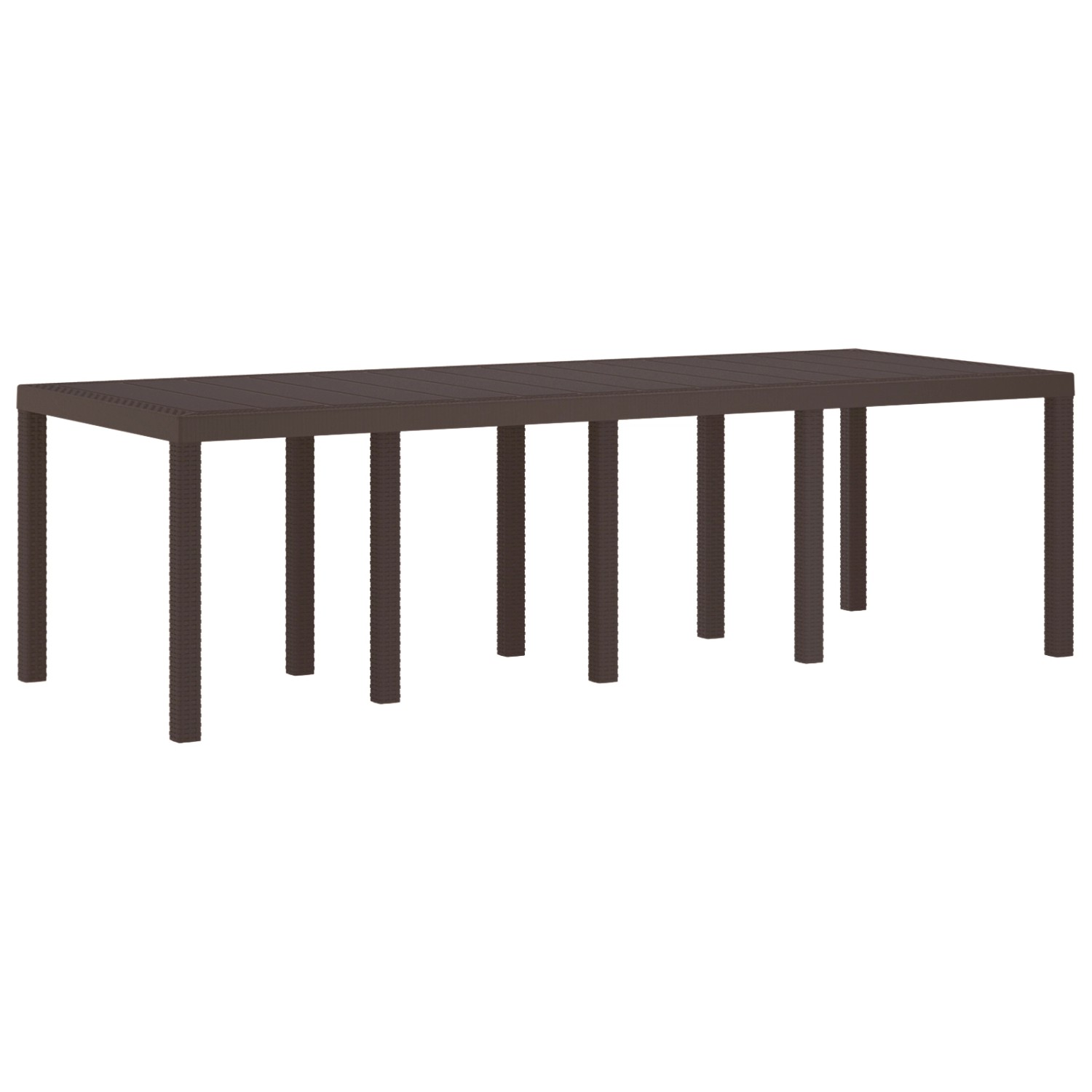 vidaXL Gartentisch Braun 250x100x73 cm Poly Rattan 3378517 günstig online kaufen