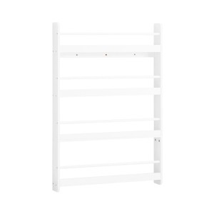 SoBuy Bücherregal mit 4 Ablagen Kinderregal Hängeregal für Kinderzimmer 80x118x12cm Weiß KMB08-II-W