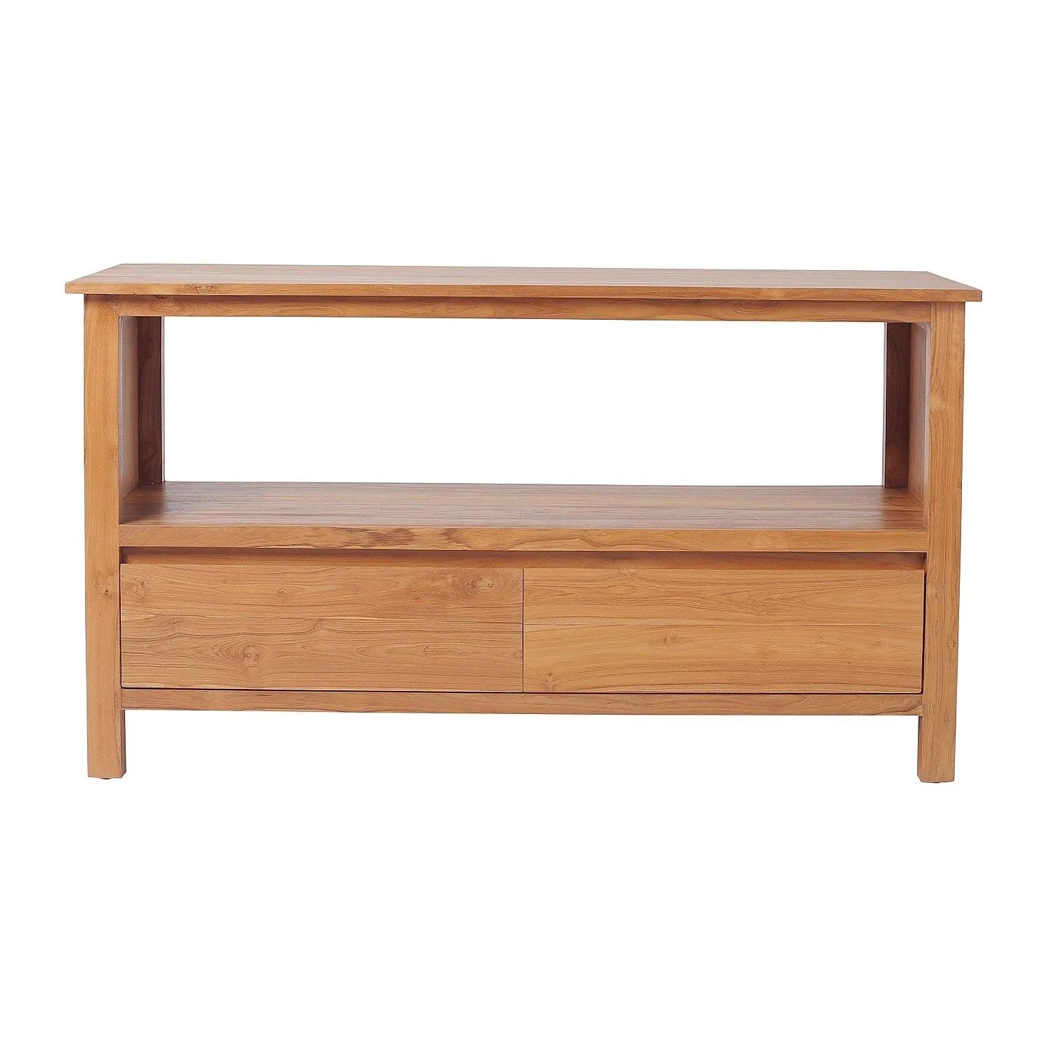 Vente-unique Waschbeckenunterschrank Ketapang Naturfarben Hell 135 cm
