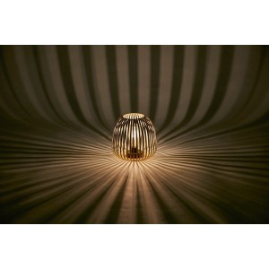 Solar-LED-Dekoleuchte Mereta Ø 20 cm x 18,5 cm Beige