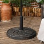 Furnicato Sonnenschirmständer, wetterbeständig, Ø53cm, schwarz. Schirmhalter für Garten und Terrasse.