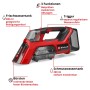 Einhell Akku-Waschsauger TE-SCL 18/200 Li Solo: Roter Waschsauger mit Frisch- und Schmutzwassertank.