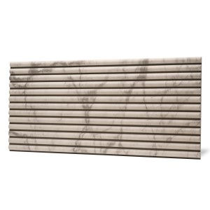 Rebel of Styles Verblender UltraLight Linari Round HD, 116x50 cm, Marmor Weiß, für Innenräume.