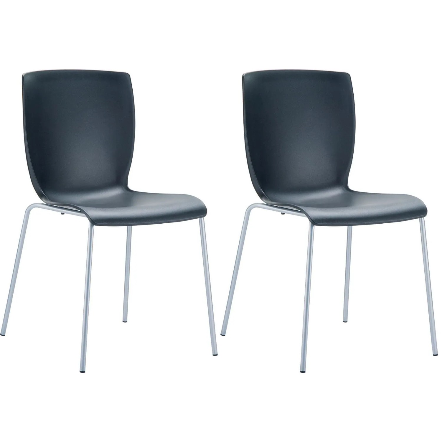 CLP 2er Set Stühle Mio Schwarz