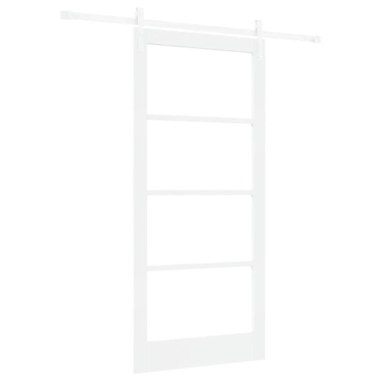 vidaXL Schiebetür ORKDAL Weiß 93 x 202 cm Massivholz Kiefer und Glas 3331896