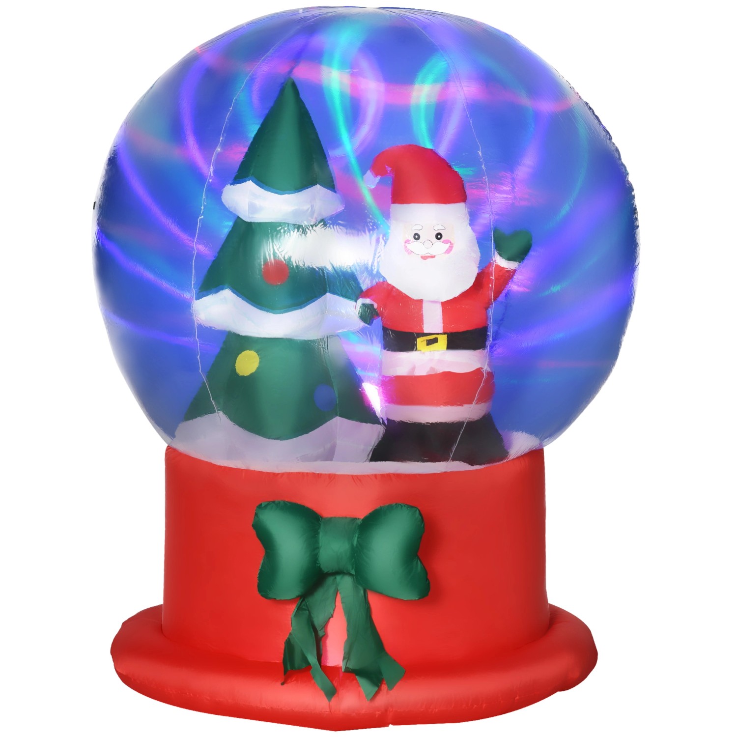 Thumbnail - Outsunny Aufblasbare Weihnachtsdeko mit Weihnachtsmann und Weihnachtsbaum
