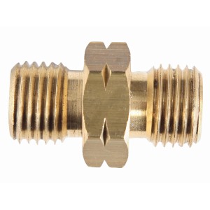 Campingaz Schlauchverbindung für 2 Schläuche mit 6 mm Linksgewinde, Messing.