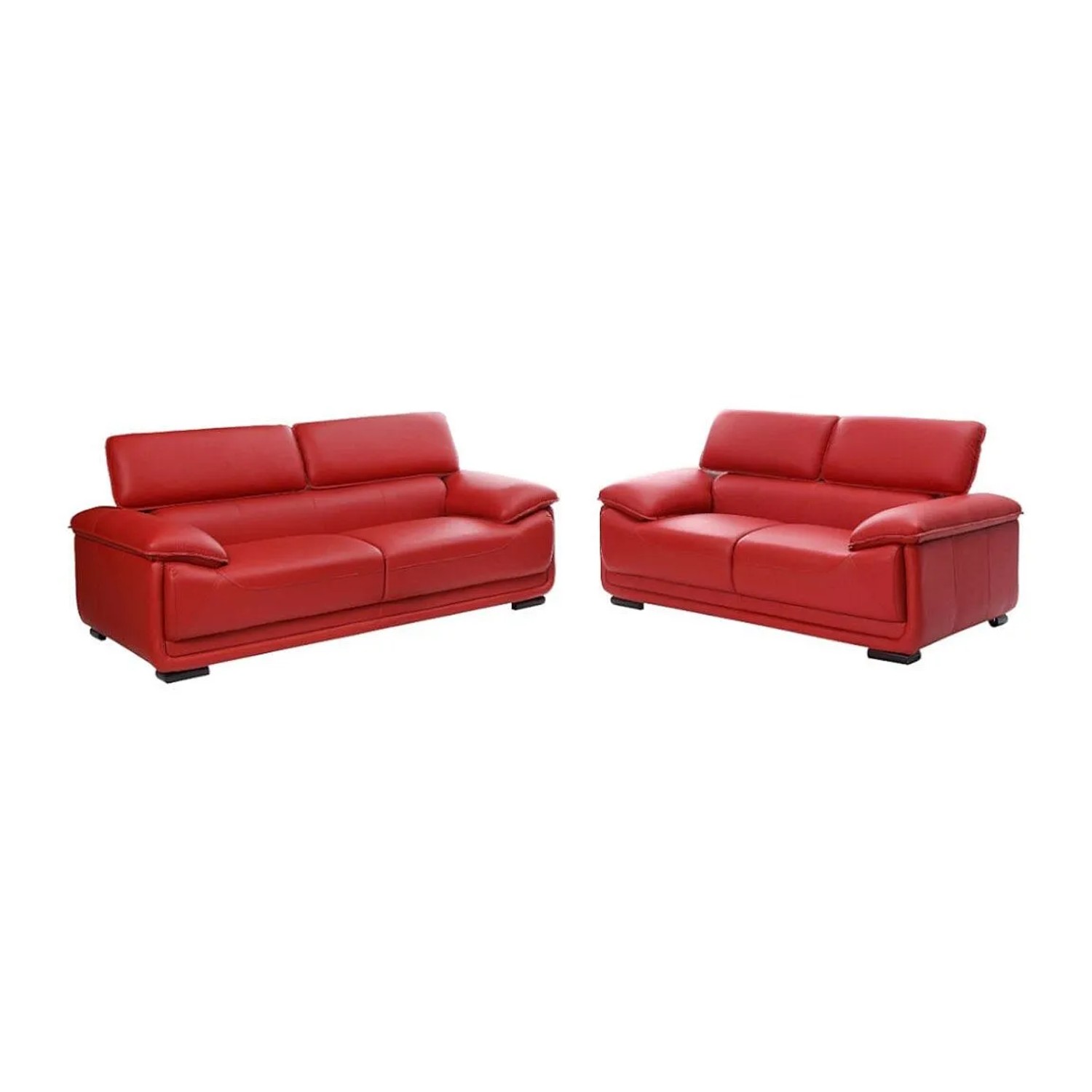 Vente-unique Couchgarnitur Macelo Rot 204 cm  170 cm