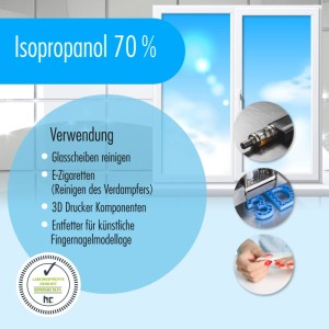 Höfer Chemie Isopropanol 70%, 6x250ml Sprühflaschen für Reinigung und Desinfektion.