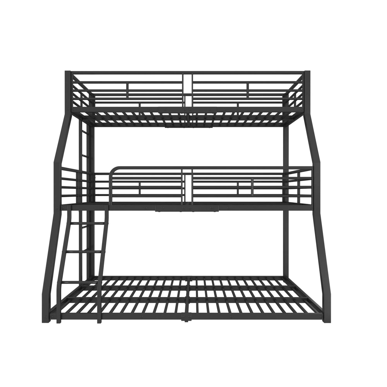 okwish Eisenbett 90×200 Dreifach-Etagenbett ohne Matratze