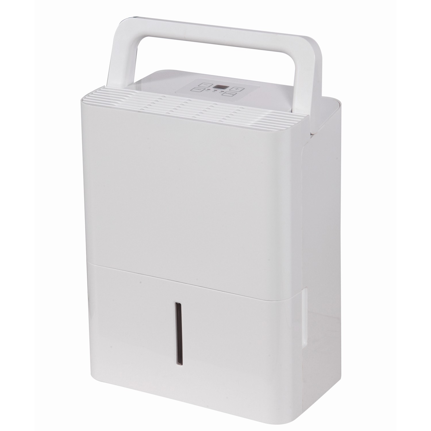 Comfee Luftentfeuchter MDDN-10DEN7, 2,1 l, weiß, mit Tragegriff und LED-Display.